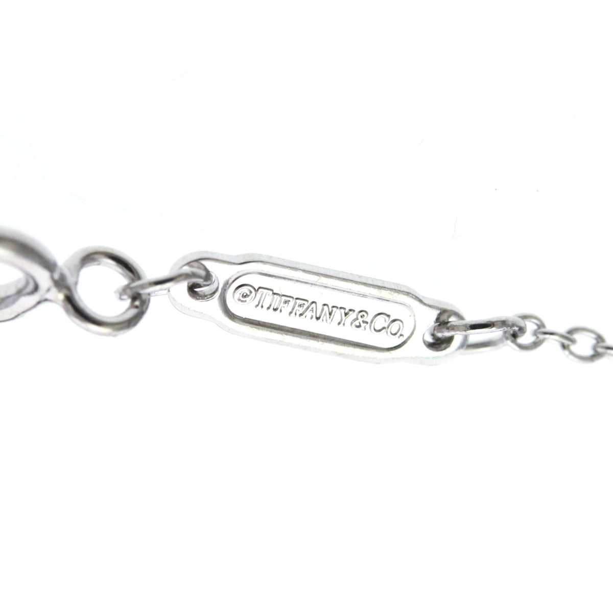 Tiffany & Co. T Smile Pendant 18K White Gold Silver White_Gold Necklace Jewelry (Pre-Owned)
