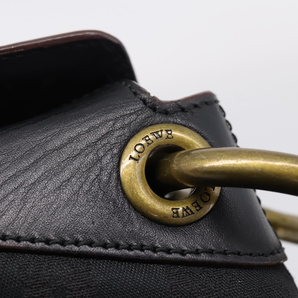 Loewe Vintage Leather Black Leather Shoulder Bag Bag (Pre-Owned)