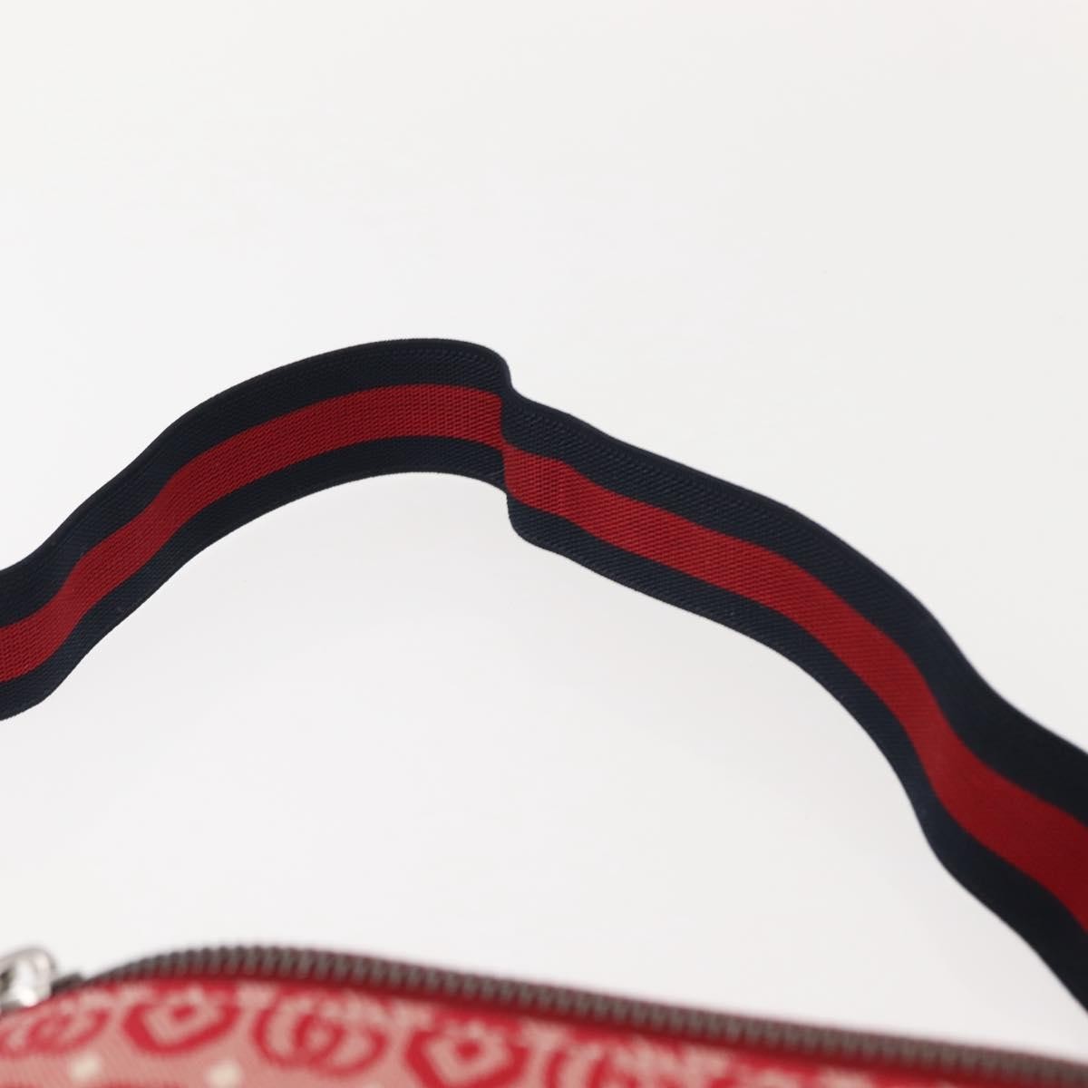 Gucci Children's Belt Gg Coated Canvas Red Canvas Handbag (Pre-Owned)
