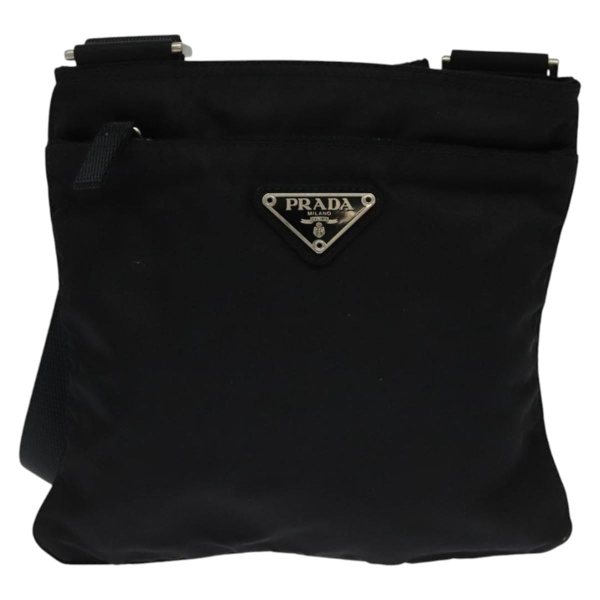Prada Front Pocket Messenger Tessuto Black Nylon Shoulder Bag Bag (Pre-Owned)