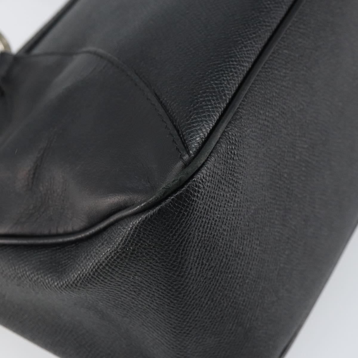 Bvlgari Handbag Leather Black Leather Handbag (Pre-Owned)