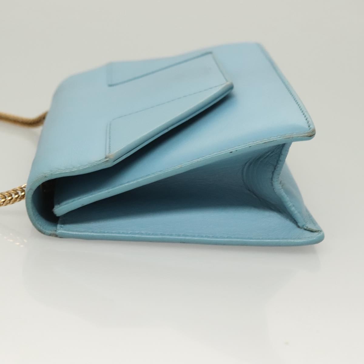 Saint Laurent Betty Leather Blue Leather Shoulder Bag Bag (Pre-Owned)