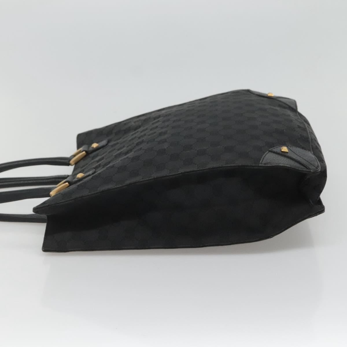 Gucci Nailhead Tote Gg Canvas And Leather Black Canvas Tote Bag Bag (Pre-Owned)