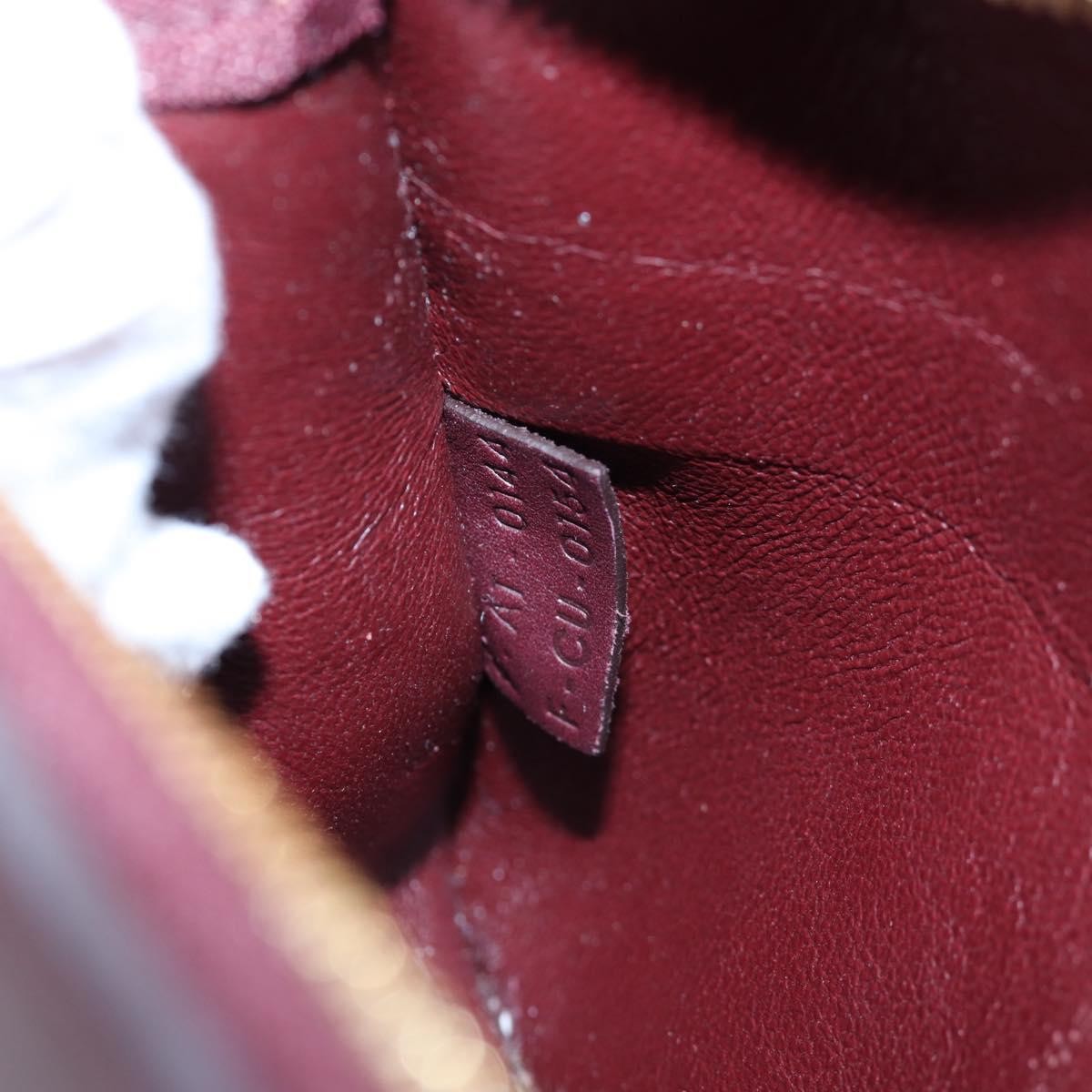 Celine Tricolor Trapeze Leather Burgundy Leather Handbag (Pre-Owned)