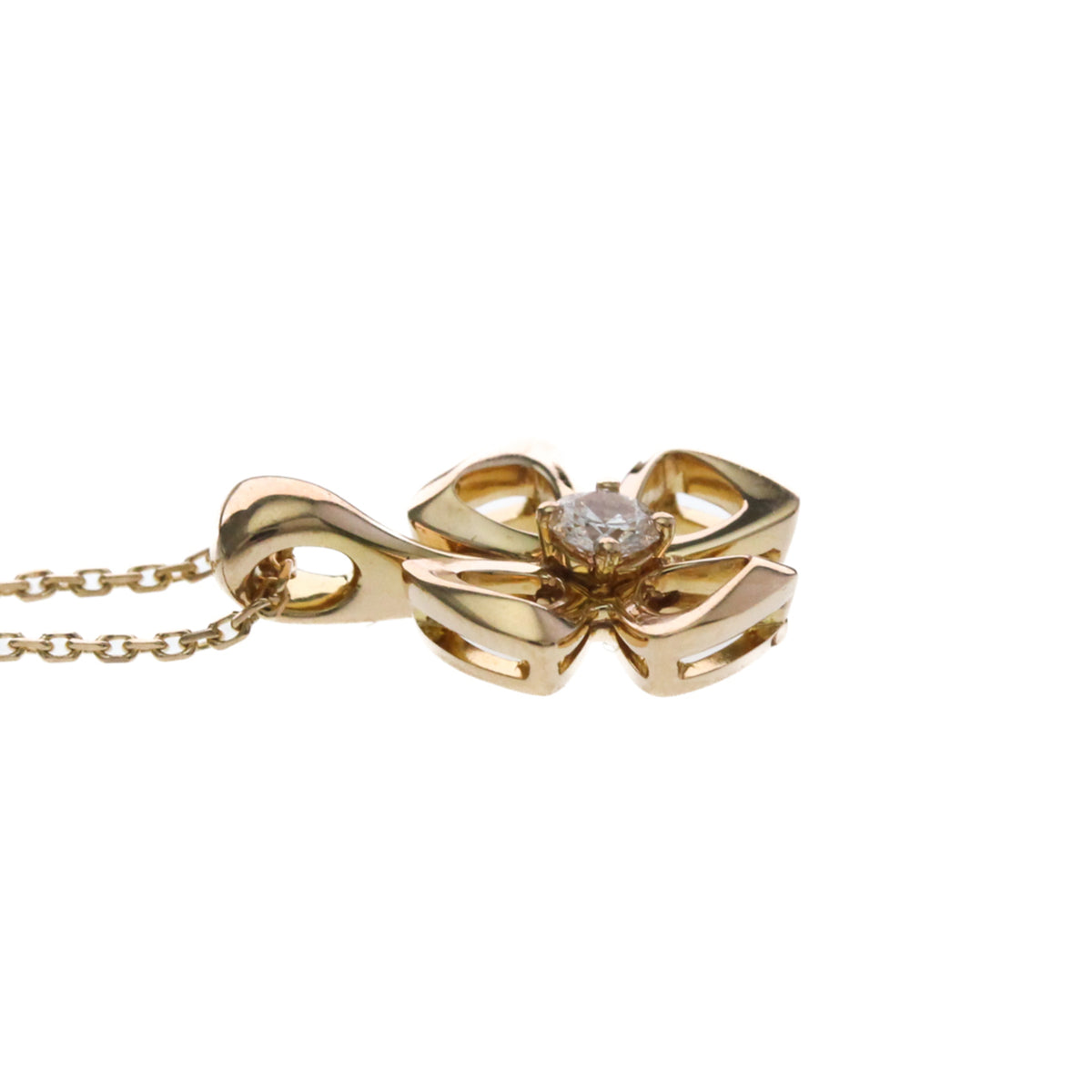 Bvlgari Fiorever Pendant 18K Rose Gold With Ruby And Diamonds Gold Pink_Gold Necklace Jewelry (Pre-Owned)