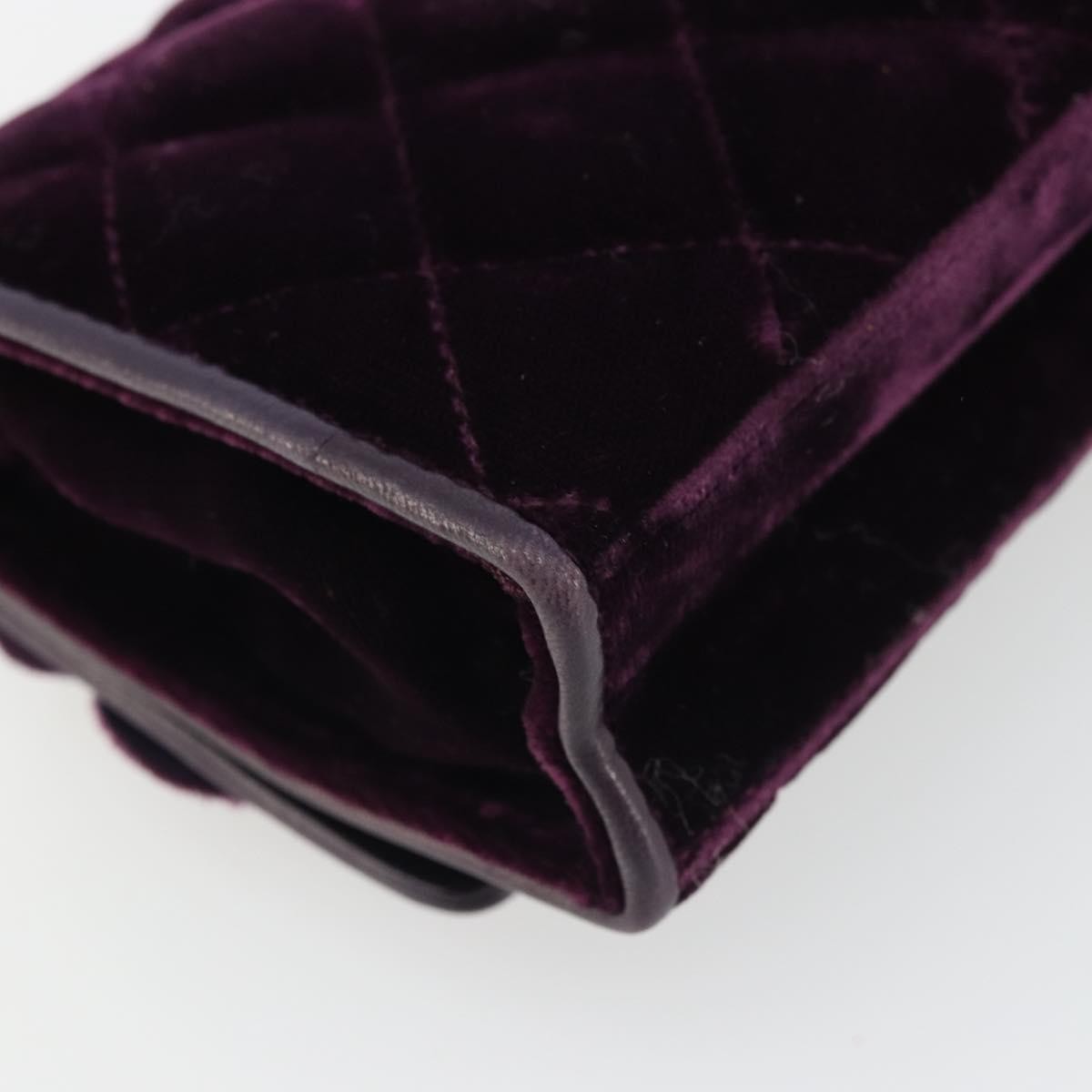 Chanel Wallet On Chain Quilted Velvet Purple Velvet Handbag (Pre-Owned)