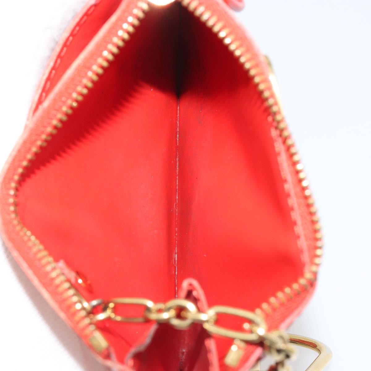 Louis Vuitton Pochette Clés Nm Monogram Vernis Patent Leather Orange Patent_Leather Wallets Accessory (Pre-Owned)