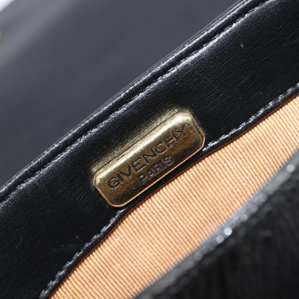 Givenchy 4G Shoulder Bag Leather Black Leather Shoulder Bag Bag (Pre-Owned)