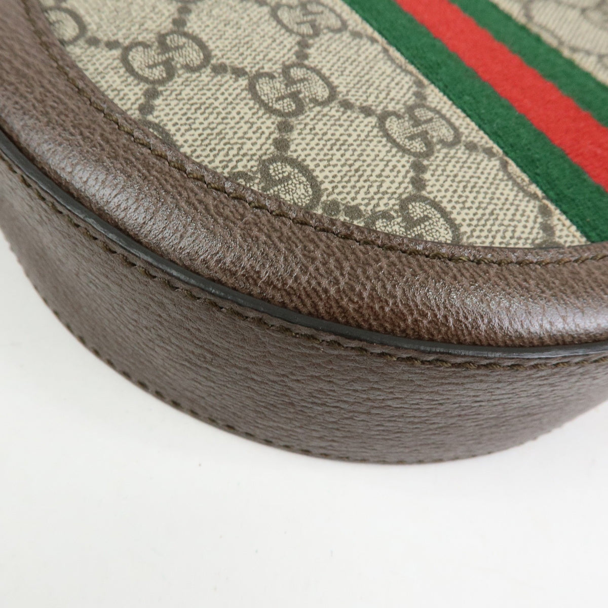 Gucci Ophidia Round Gg Coated Canvas Beige Canvas Shoulder Bag Bag (Pre-Owned)