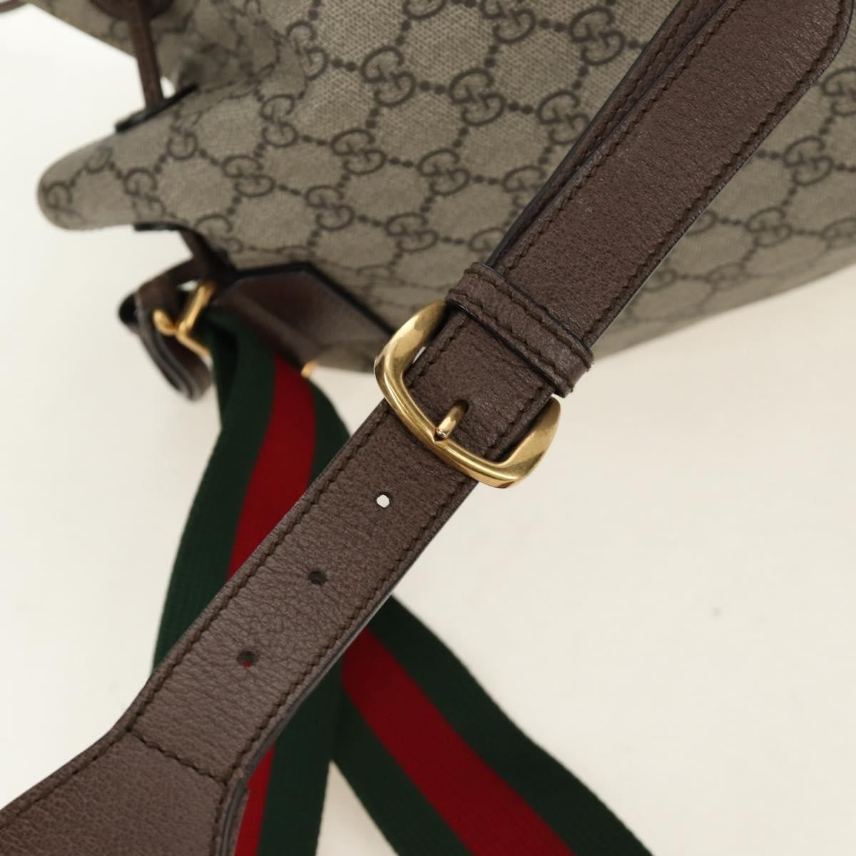 Gucci Neo Vintage Drawstring Bucket Gg Coated Canvas Beige Canvas Backpack Bag (Pre-Owned)