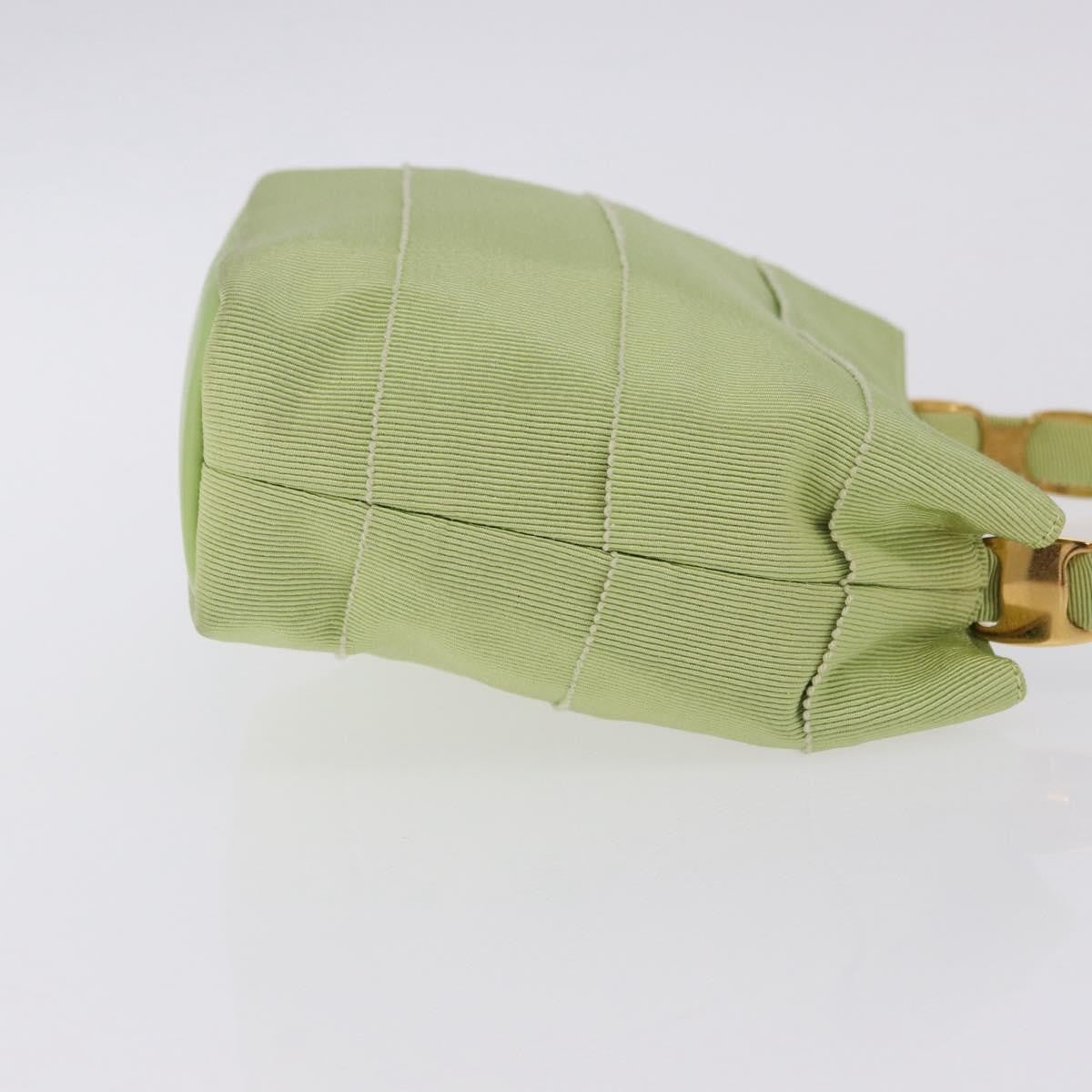 Salvatore Ferragamo Vala Canvas Green Canvas Shoulder Bag Bag (Pre-Owned)