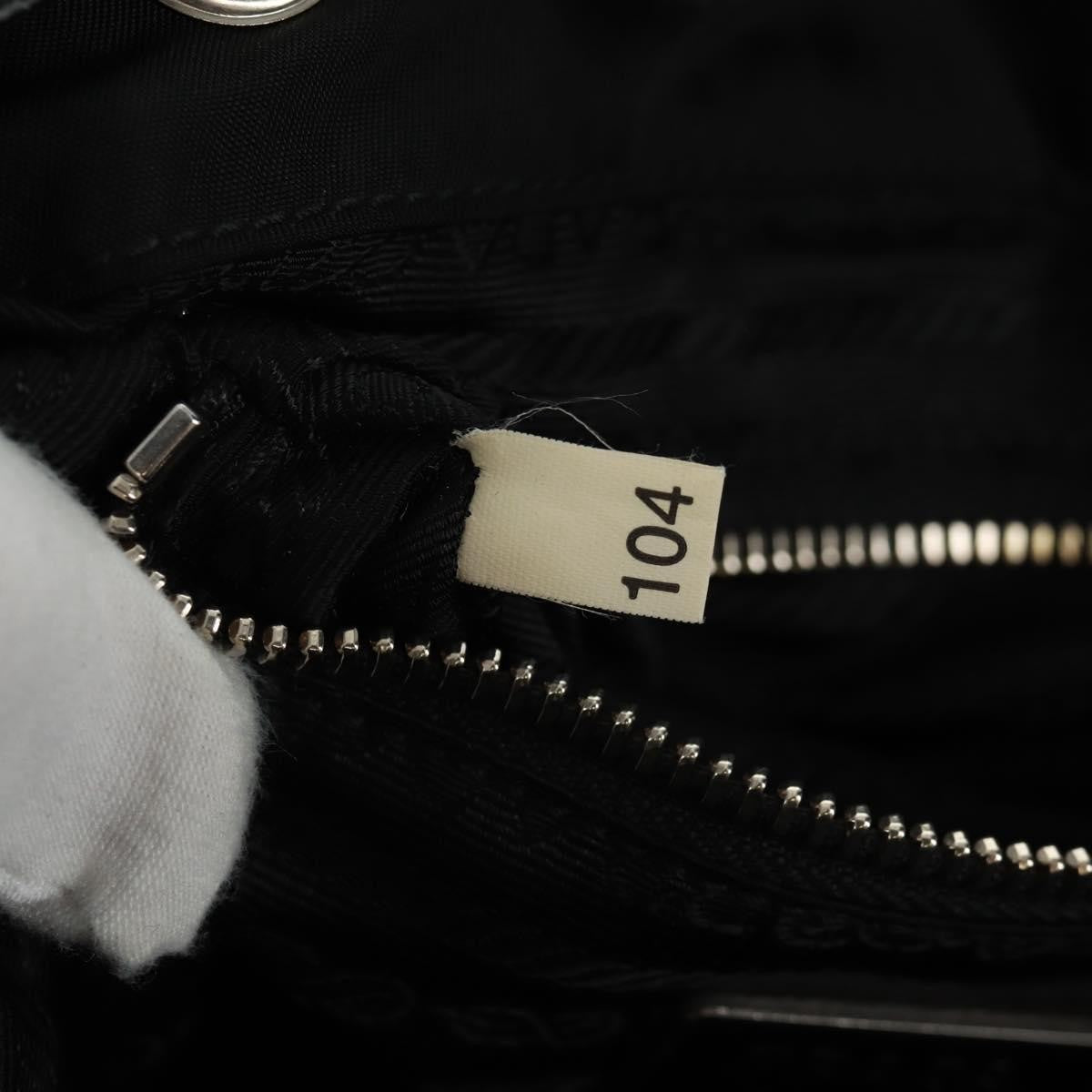 Prada Double Pocket Drawstring Tessuto Black Nylon Shoulder Bag Bag (Pre-Owned)
