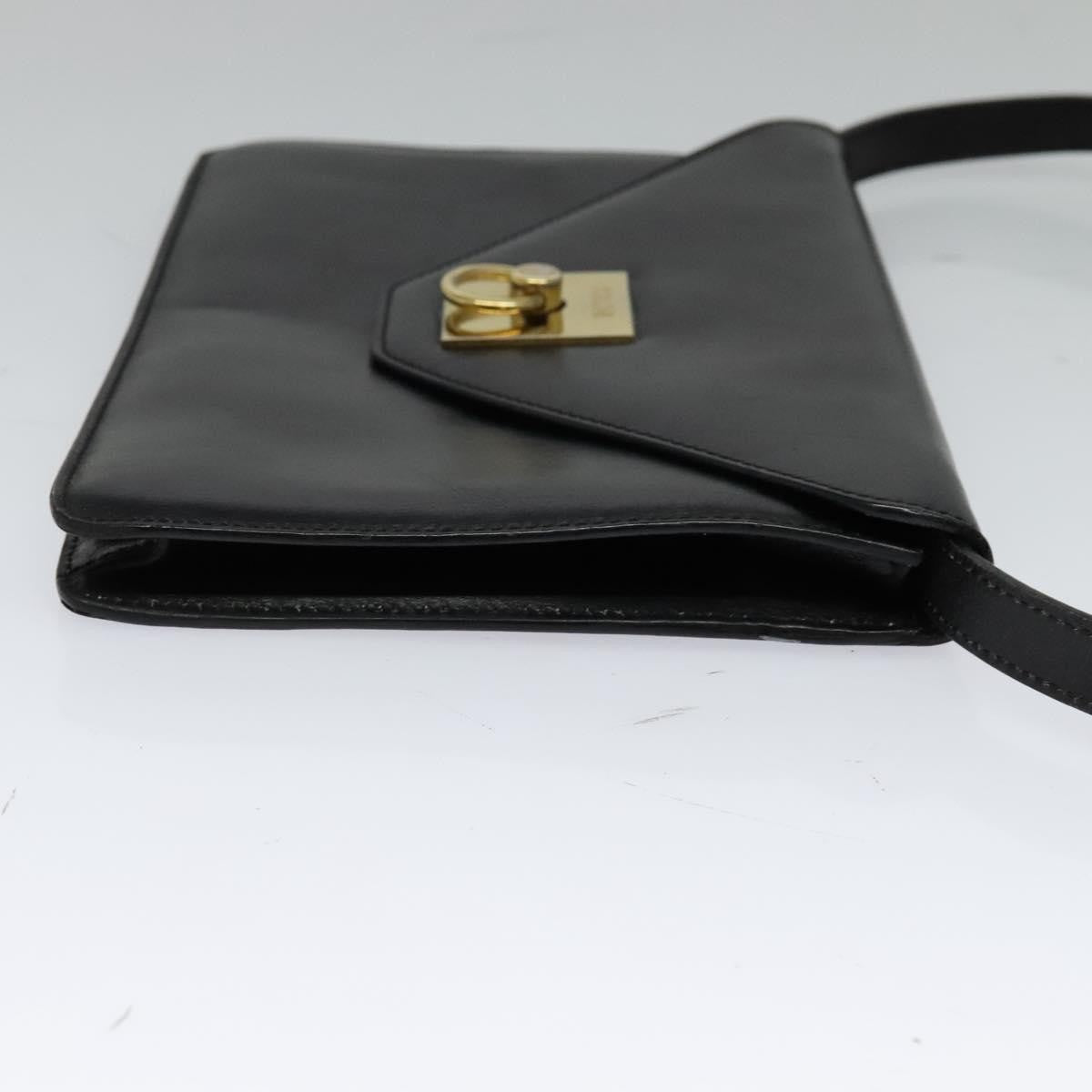 Celine Envelope Leather Black Leather Shoulder Bag Bag (Pre-Owned)