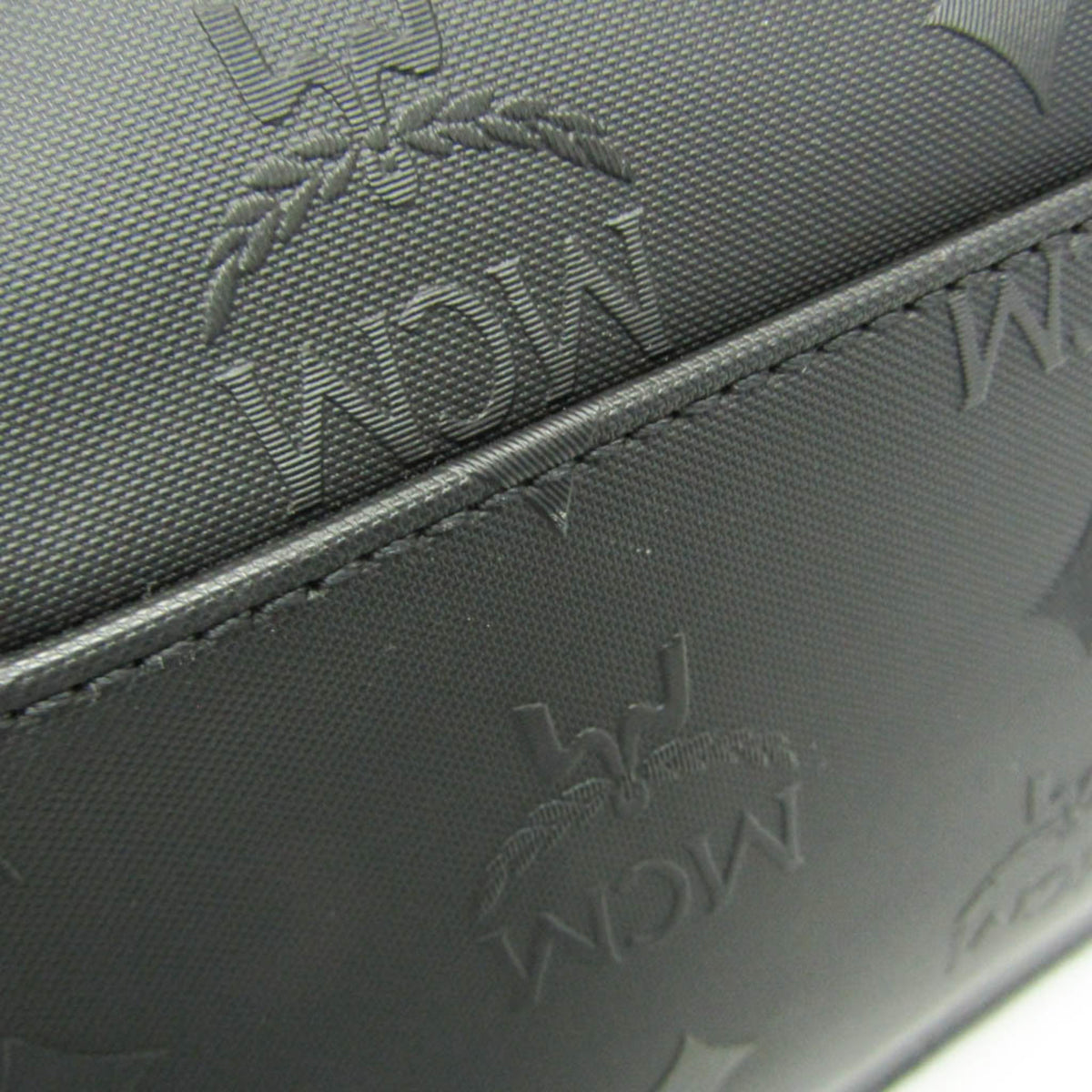 MCM Visetos Canvas Black Canvas Backpack Bag (Pre-Owned)
