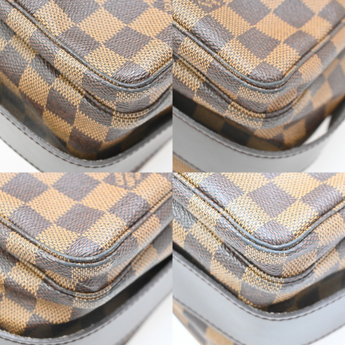 Louis Vuitton Naviglio Damier Brown Canvas Handbag (Pre-Owned)