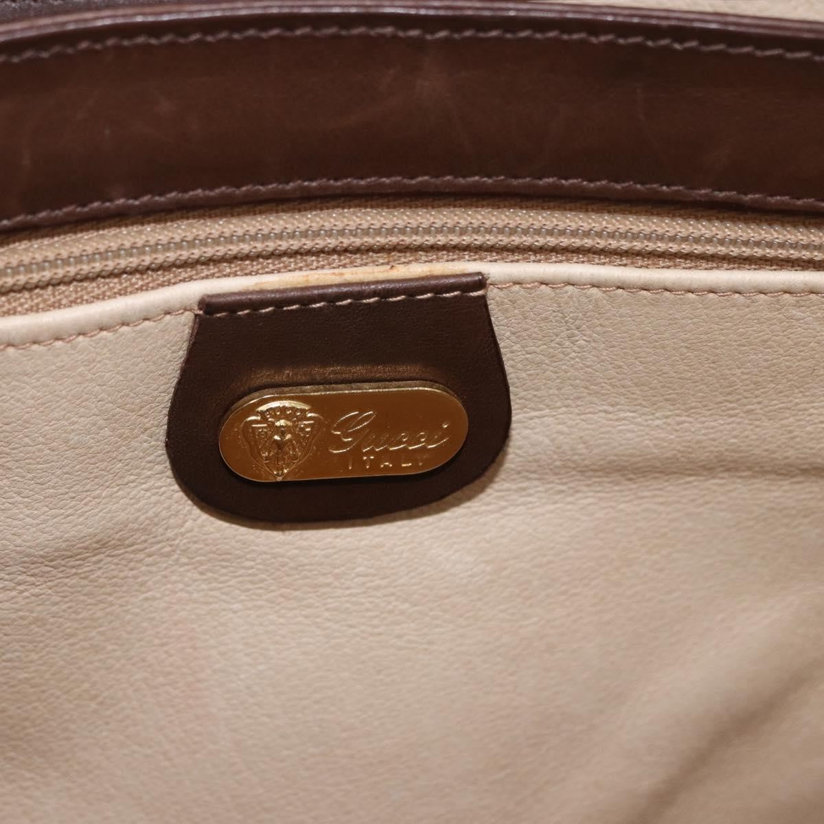 Gucci Vintage Leather Brown Leather Tote Bag Bag (Pre-Owned)