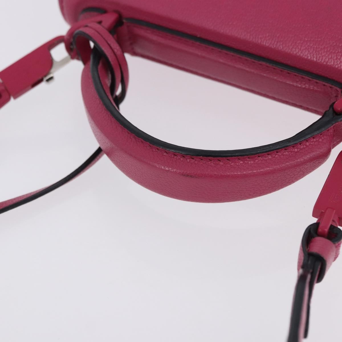 Salvatore Ferragamo Boxyz Top Handle Leather Pink Leather Handbag (Pre-Owned)