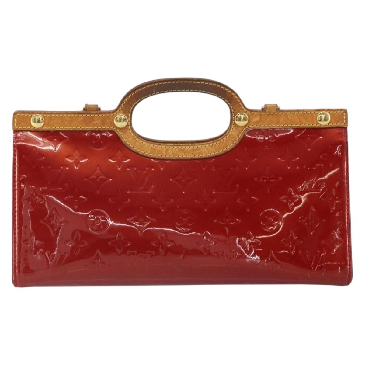 Louis Vuitton Roxbury Drive Monogram Vernis Red Patent_Leather Handbag (Pre-Owned)
