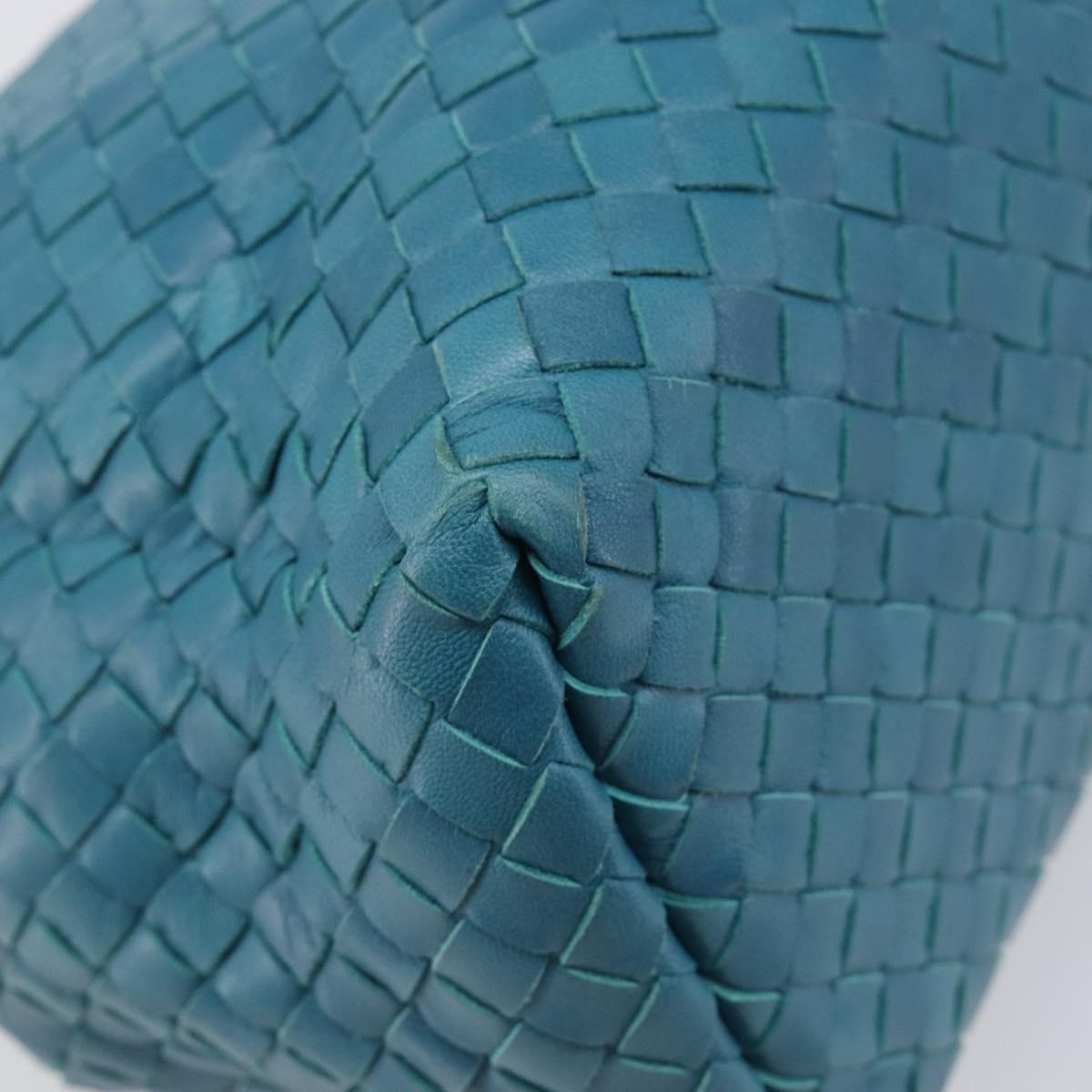 Bottega Veneta Adjustable Flap Intrecciato Nappa Blue Leather Shoulder Bag Bag (Pre-Owned)