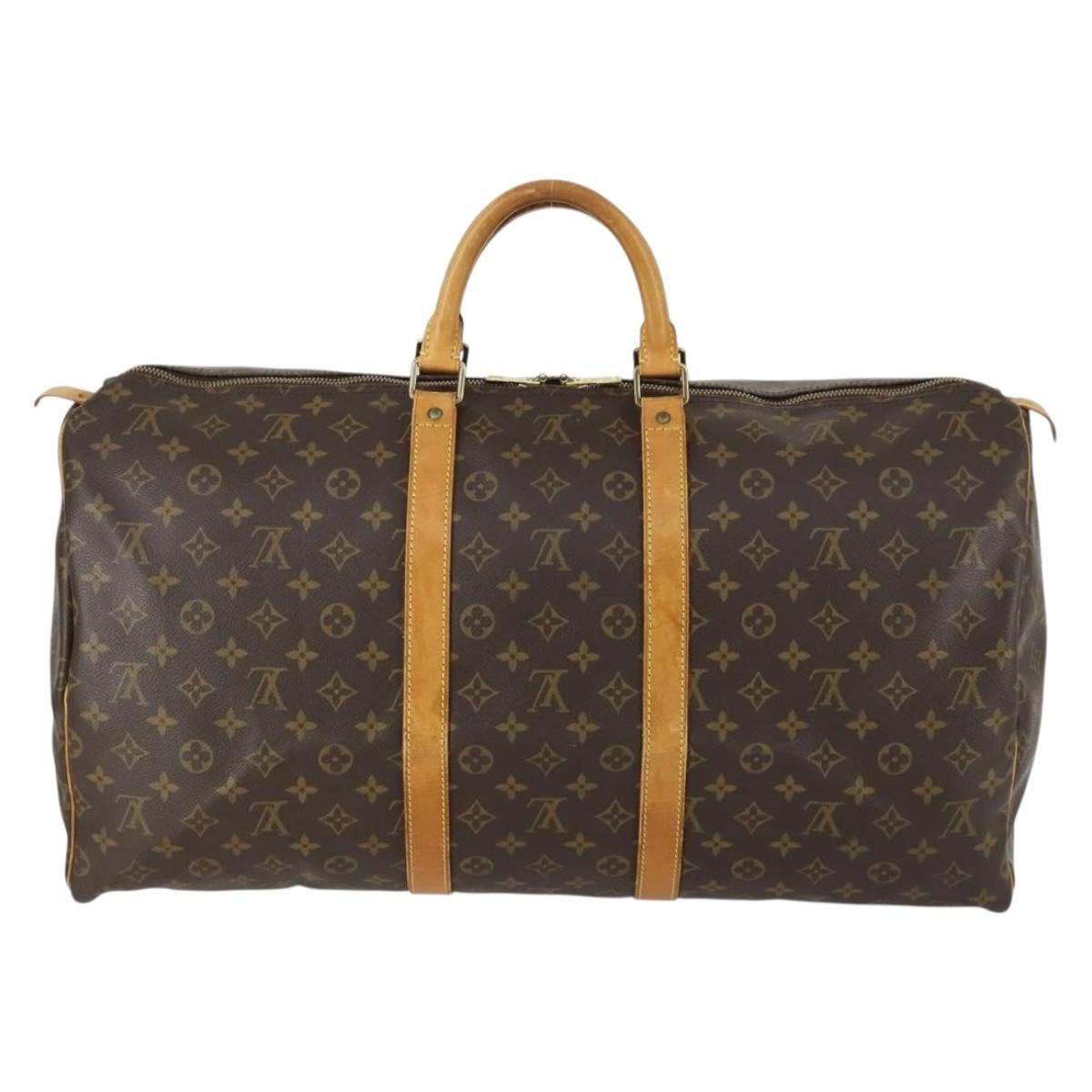 Louis Vuitton Keepall Monogram Canvas Brown Canvas Travel Bag Bag (Pre-Owned)