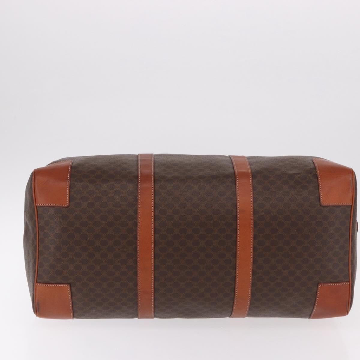 Celine Vintage Duffle Macadam Coated Canvas Brown Canvas Handbag (Pre-Owned)