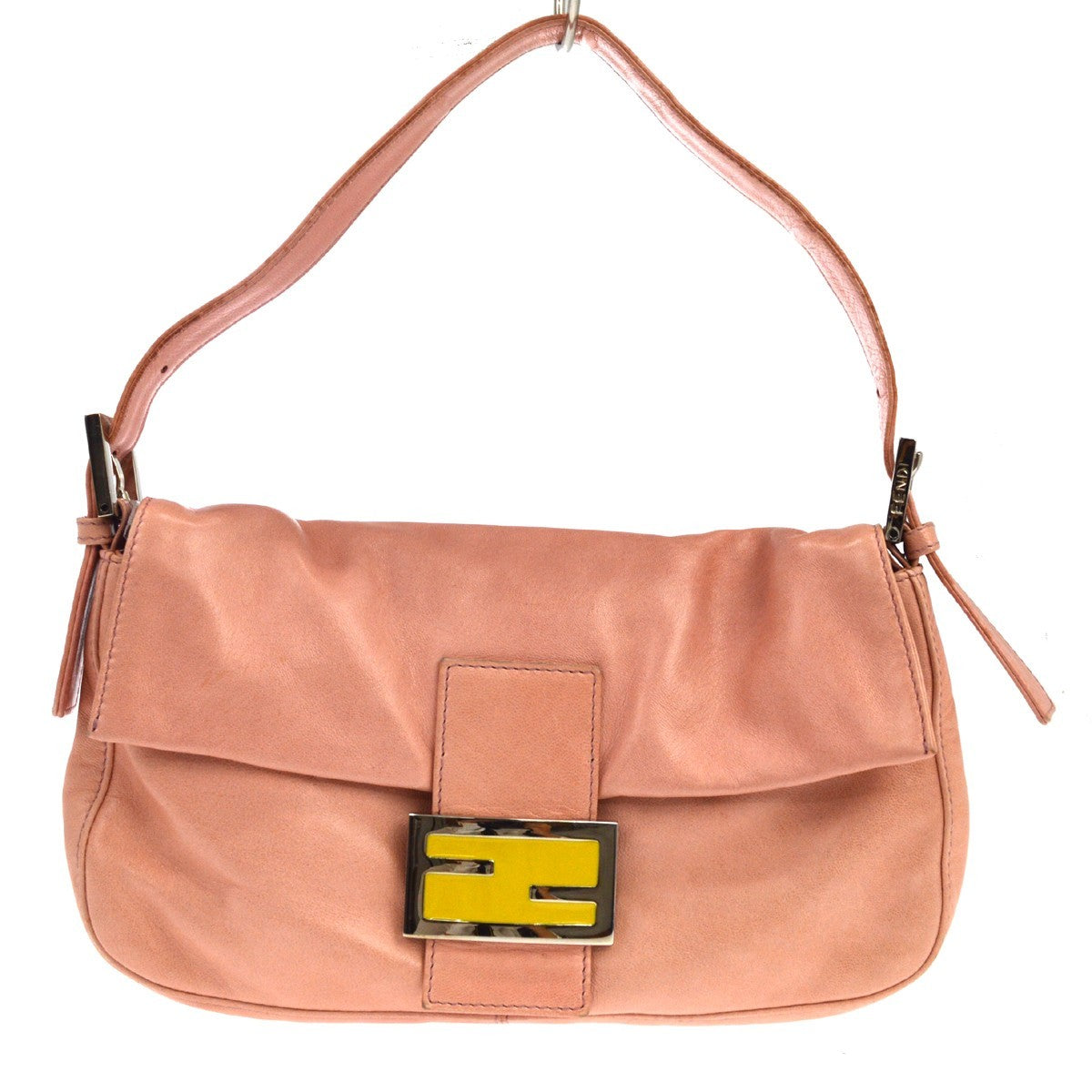 Fendi Baguette Leather Pink Leather Handbag (Pre-Owned)