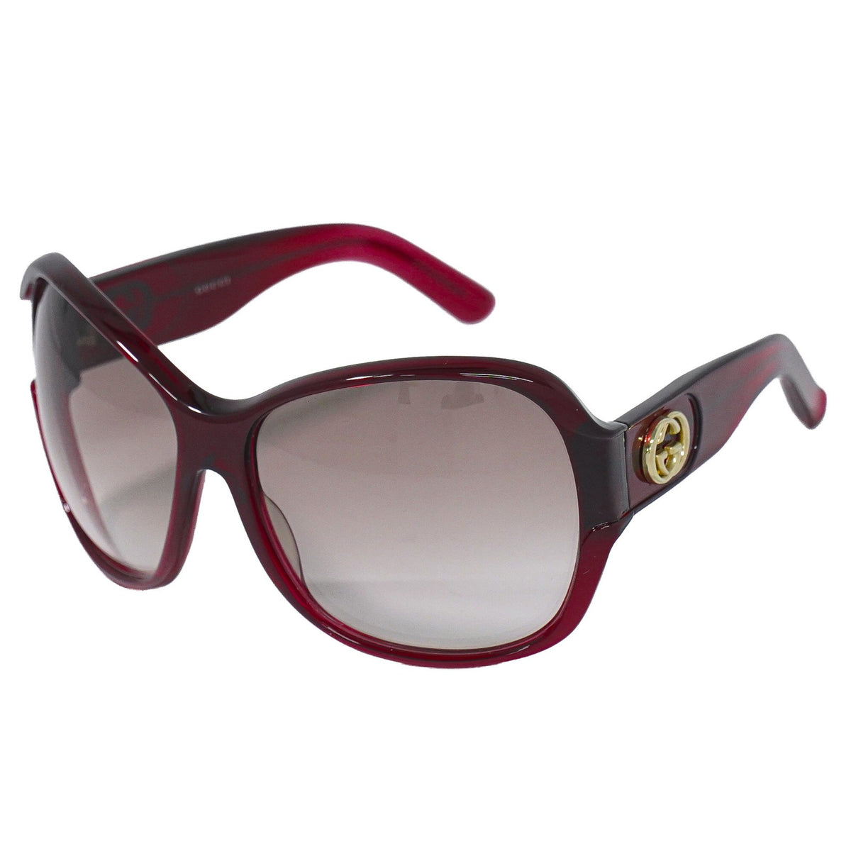 Gucci Eyewear Interlocking G Sunglasses Red Plastic Sunglasse Accessory (Pre-Owned)