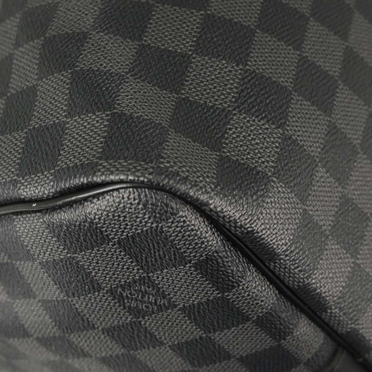 Louis Vuitton Keepall Bandouliere Damier Graphite Gray Canvas Travel Bag Bag (Pre-Owned)