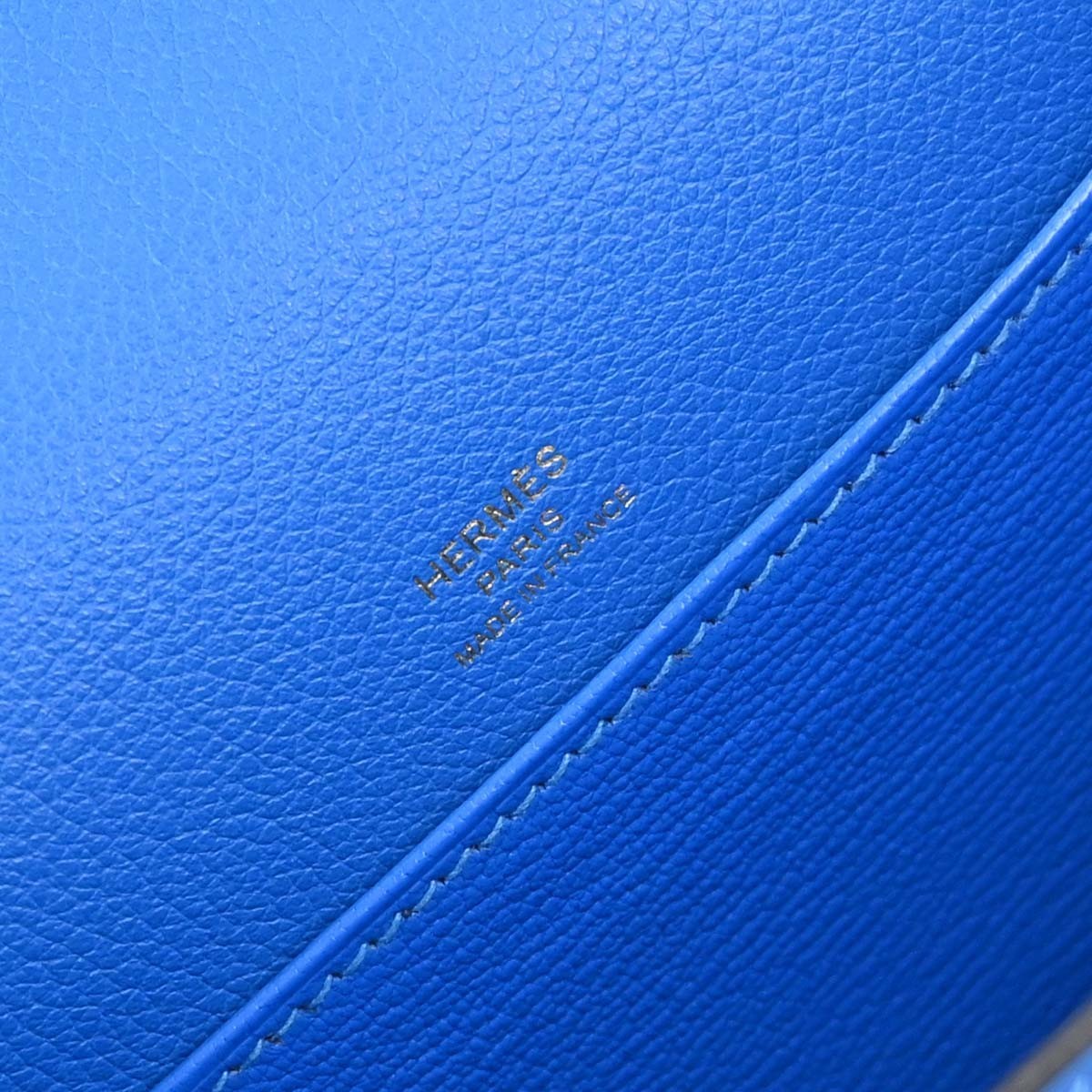 Hermes Roulis Evercolor Blue Leather Handbag (Pre-Owned)