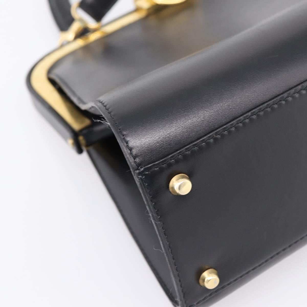 Christian Dior Shoulder Leather Black Leather Shoulder Bag Bag (Pre-Owned)