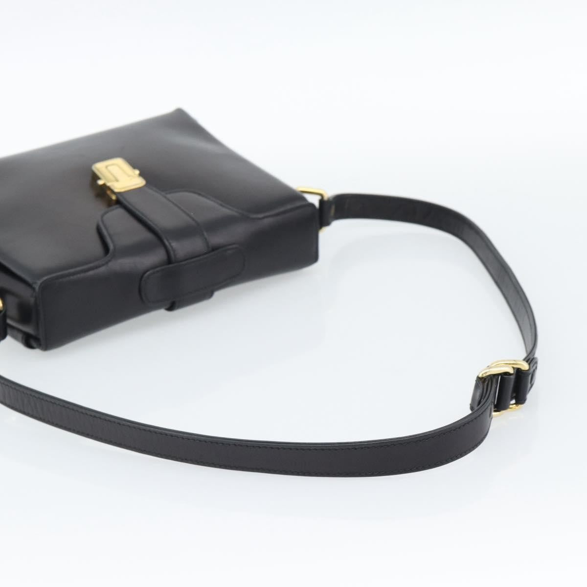 Gucci Vintage Leather Black Leather Shoulder Bag Bag (Pre-Owned)