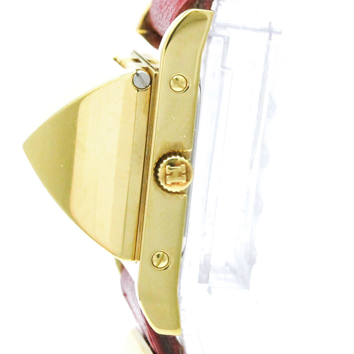 Hermes Medor Quartz Plated Metal And Leather Watch (Pre-Owned)