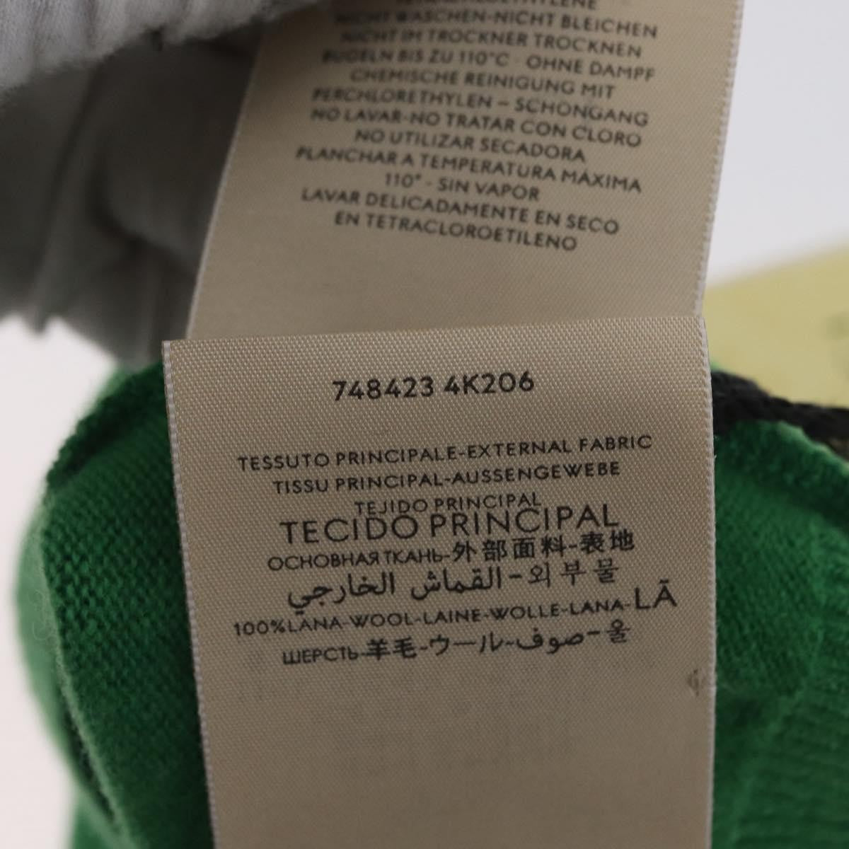Gucci Beanie Alien Intarsia Green Canvas Head Accessory Accessory (Pre-Owned)