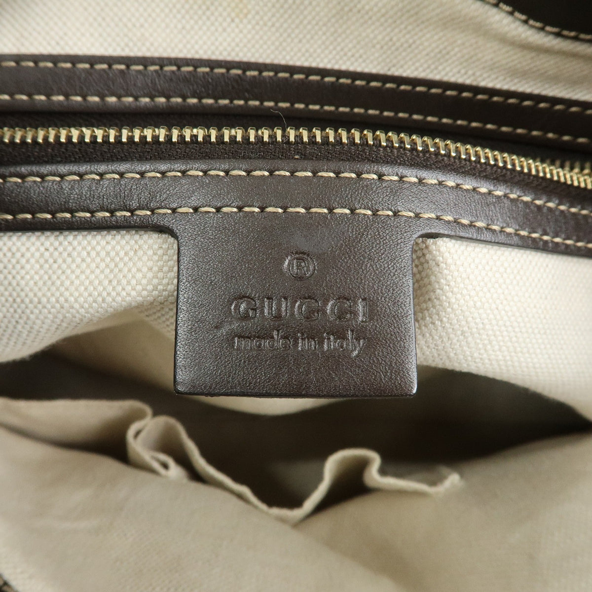 Gucci Mayfair Convertible Gg Canvas Beige Canvas Tote Bag Bag (Pre-Owned)