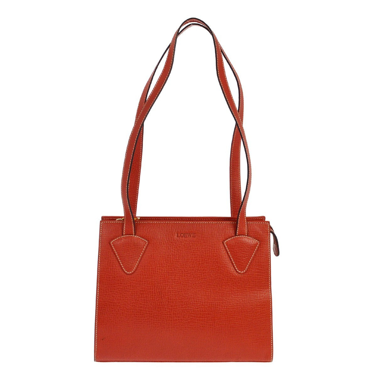 Loewe Shoulder Bag Leather Red Leather Shoulder Bag Bag (Pre-Owned)