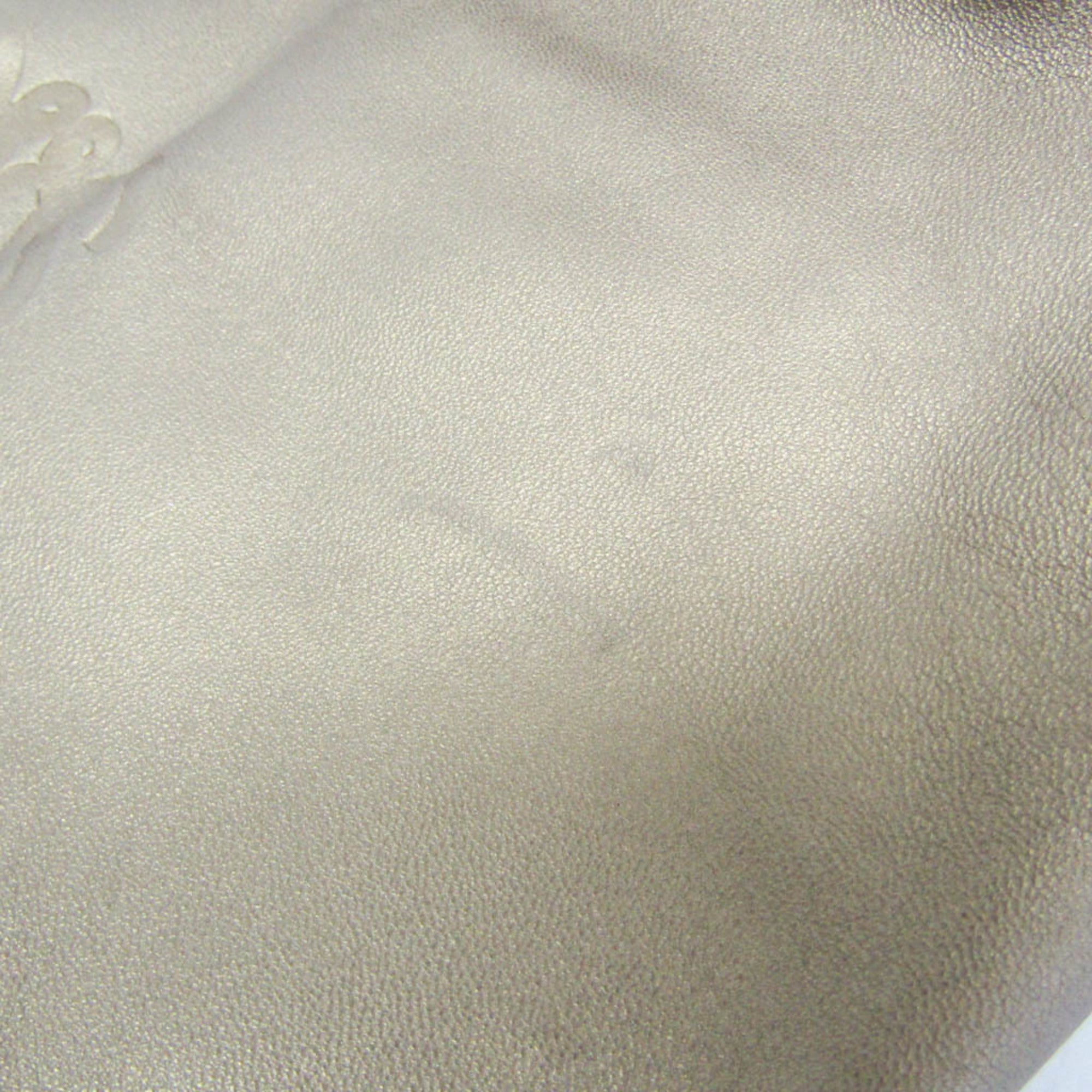 Loewe Anagram Logo Nappa Aire Hand Leather Gold Leather Handbag (Pre-Owned)