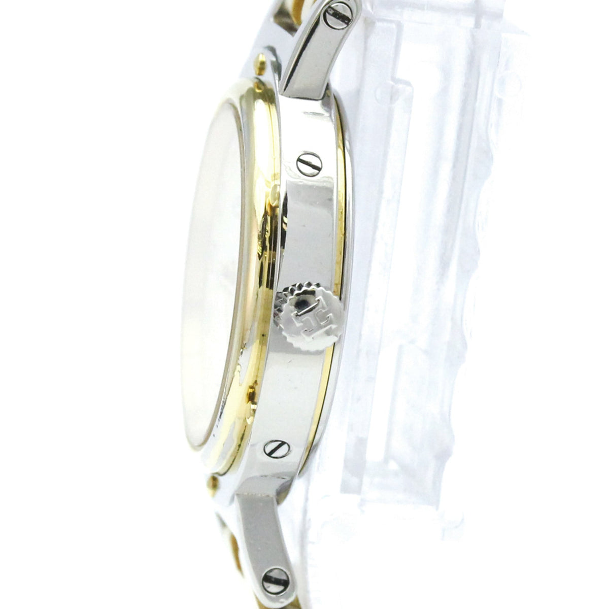 Hermes Clipper Quartz Stainless Steel And Plated Metal Watch (Pre-Owned)