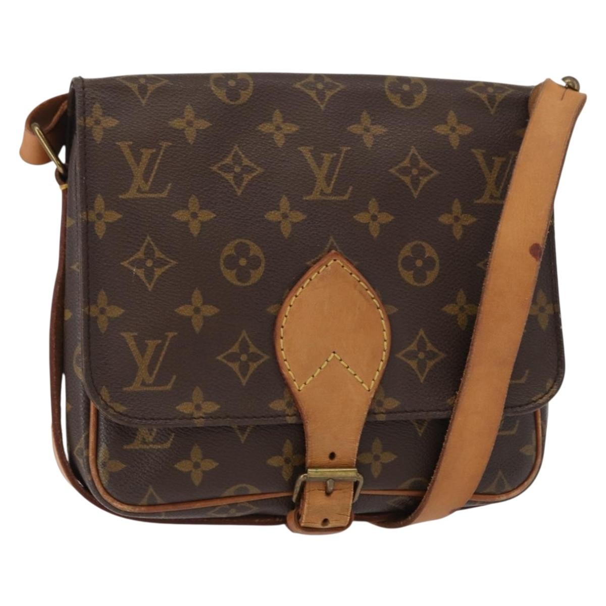 Louis Vuitton Cartouchiere Monogram Canvas Brown Canvas Shoulder Bag Bag (Pre-Owned)