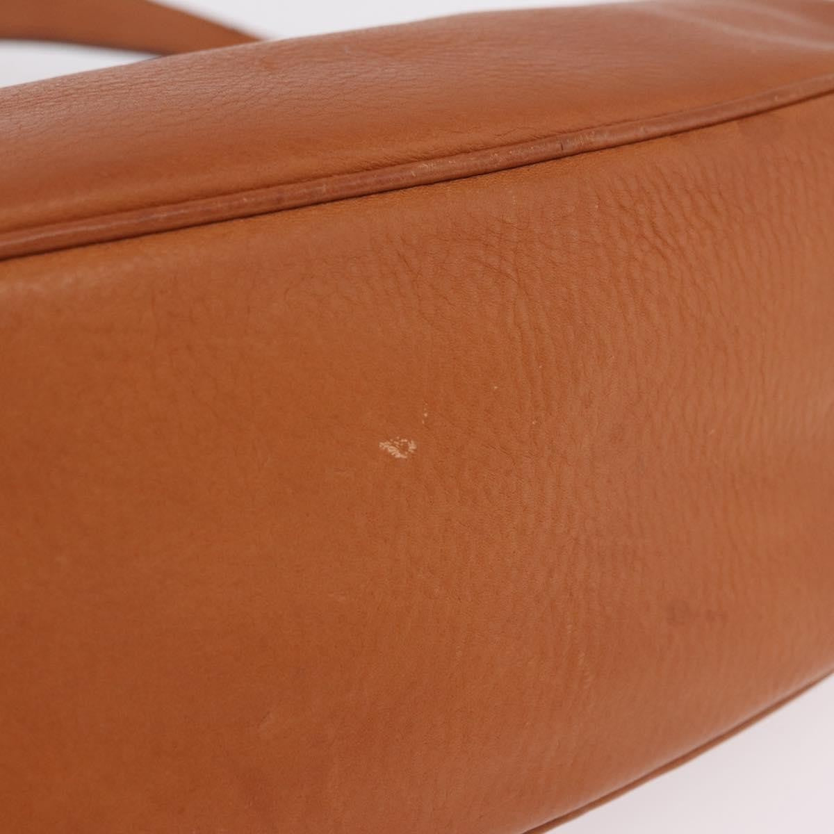 Prada Shoulder Leather Brown Leather Shoulder Bag Bag (Pre-Owned)