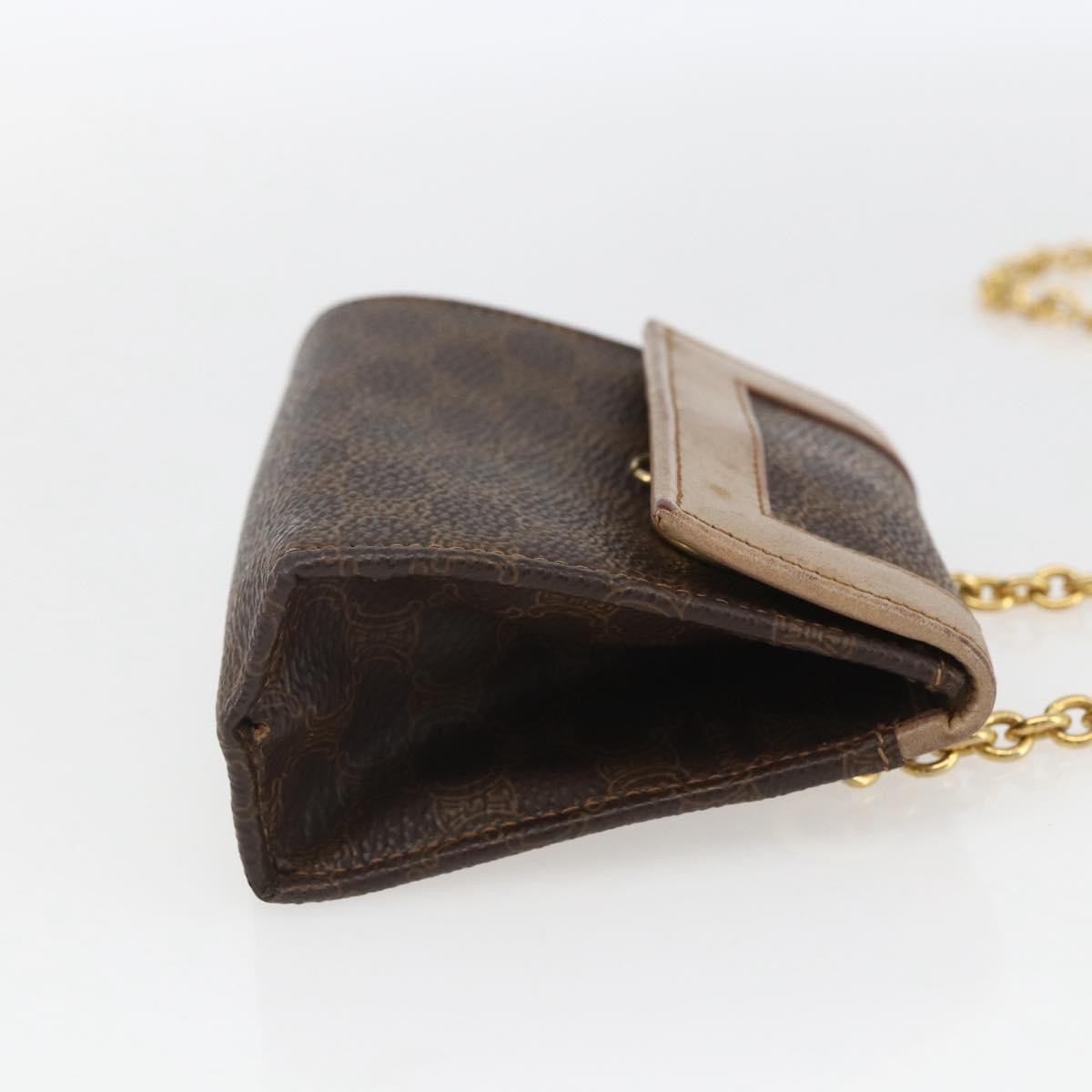 Celine Vintage Macadam Canvas And Leather Brown Canvas Shoulder Bag Bag (Pre-Owned)