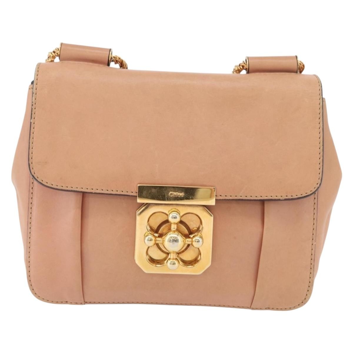 Chloe Elsie Chain Leather Pink Leather Shoulder Bag Bag (Pre-Owned)