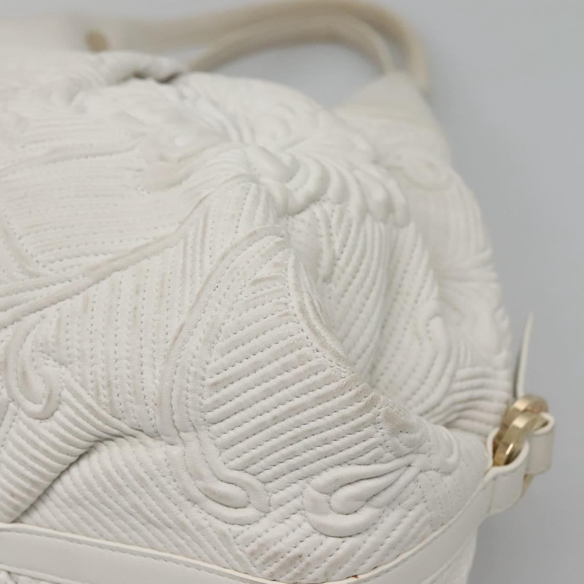 Bvlgari Chandra Hobo Leather White Leather Handbag (Pre-Owned)