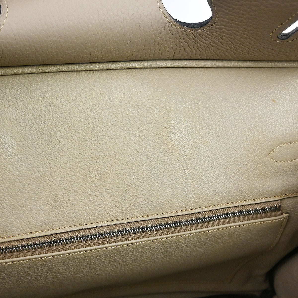 Hermes Birkin Beige Epsom With Palladium Hardware Beige Calfskin Handbag (Pre-Owned)