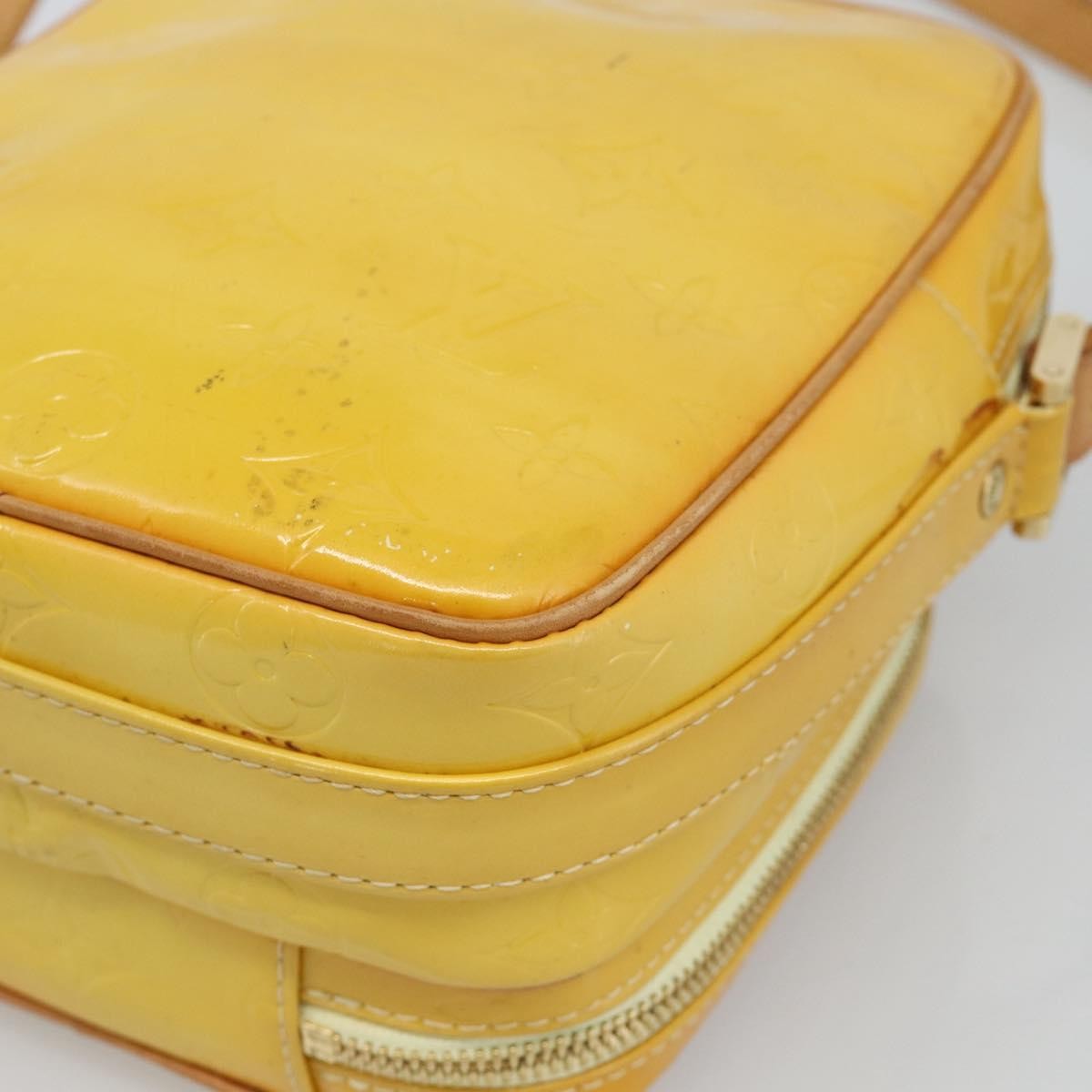 Louis Vuitton Wooster Monogram Vernis Yellow Patent_Leather Handbag (Pre-Owned)