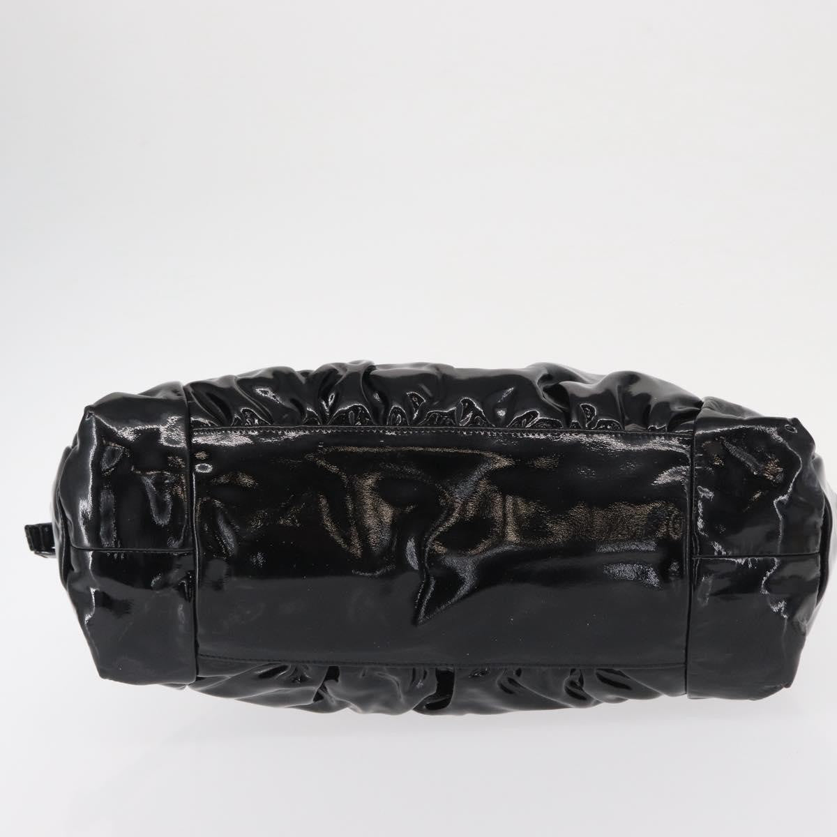 Gucci Hysteria Convertible Top Handle Patent Black Patent_Leather Handbag (Pre-Owned)