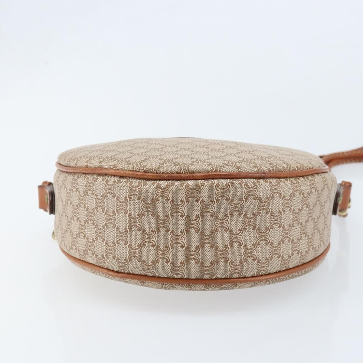 Celine Vintage Macadam Canvas And Leather Beige Canvas Shoulder Bag Bag (Pre-Owned)