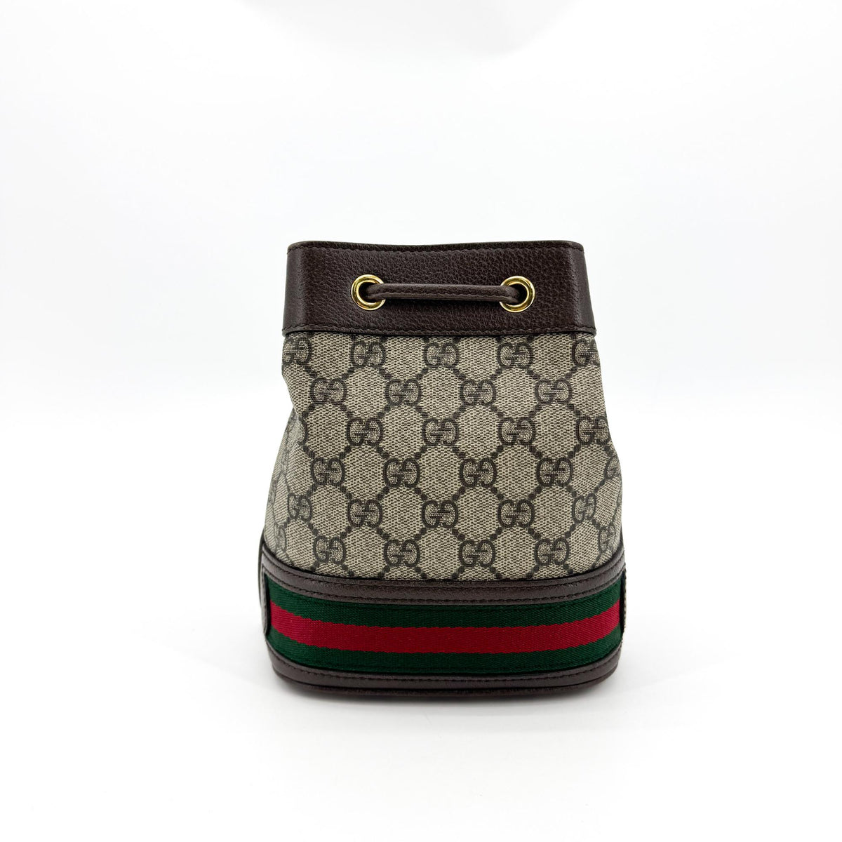 Gucci Ophidia Bucket Gg Coated Canvas Brown Canvas Handbag (Pre-Owned)