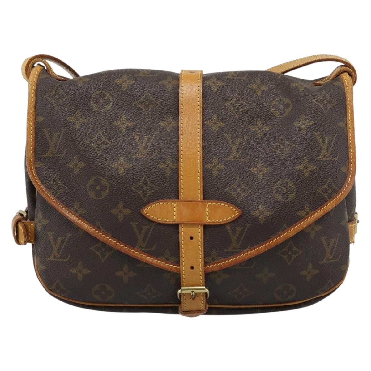 Louis Vuitton Saumur Monogram Canvas Brown Canvas Shoulder Bag Bag (Pre-Owned)