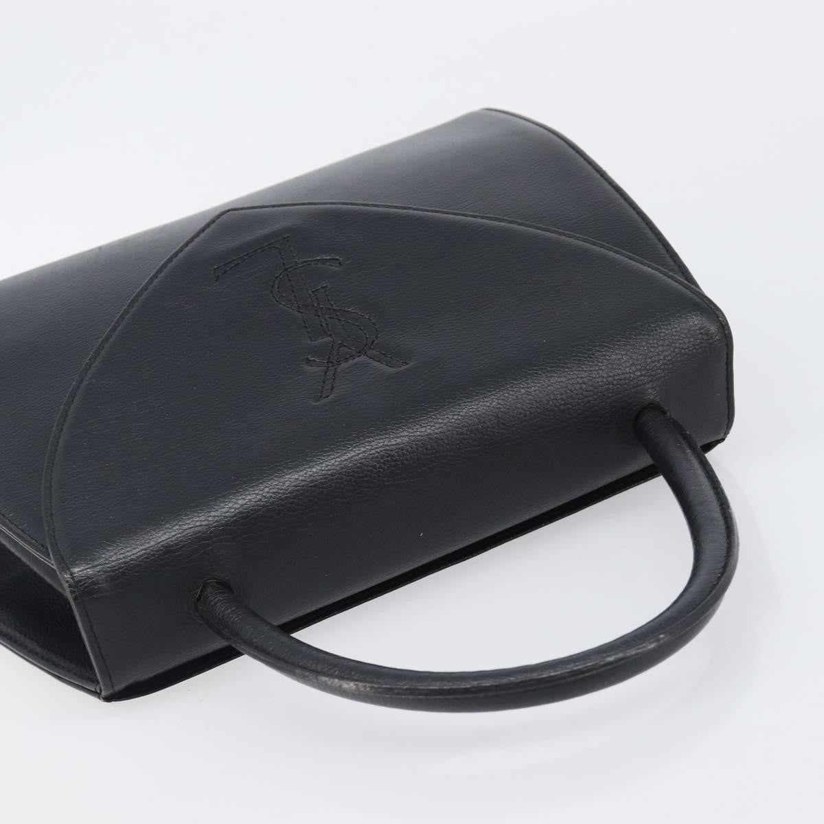 Saint Laurent Handbag Leather Black Leather Handbag (Pre-Owned)