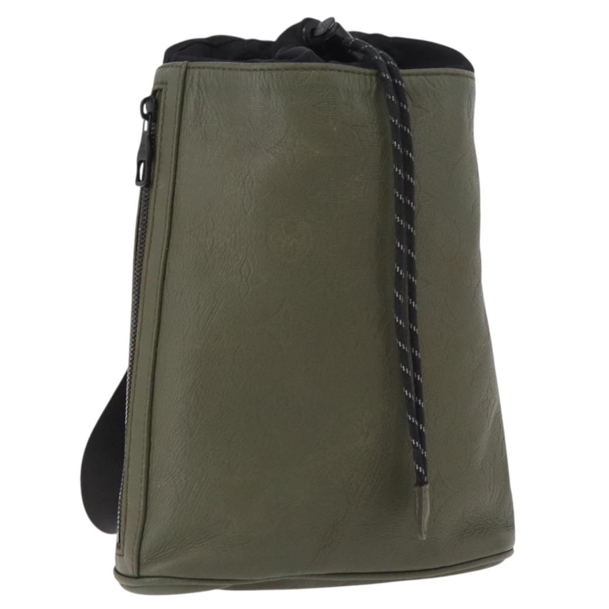 Louis Vuitton Chalk Sling Monogram Shadow Leather Green Canvas Shoulder Bag Bag (Pre-Owned)